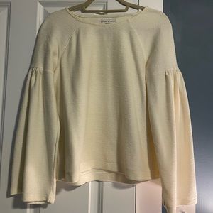 Madewell Texture & Thread Cream Puffed Long Sleeved Shirt - Size S